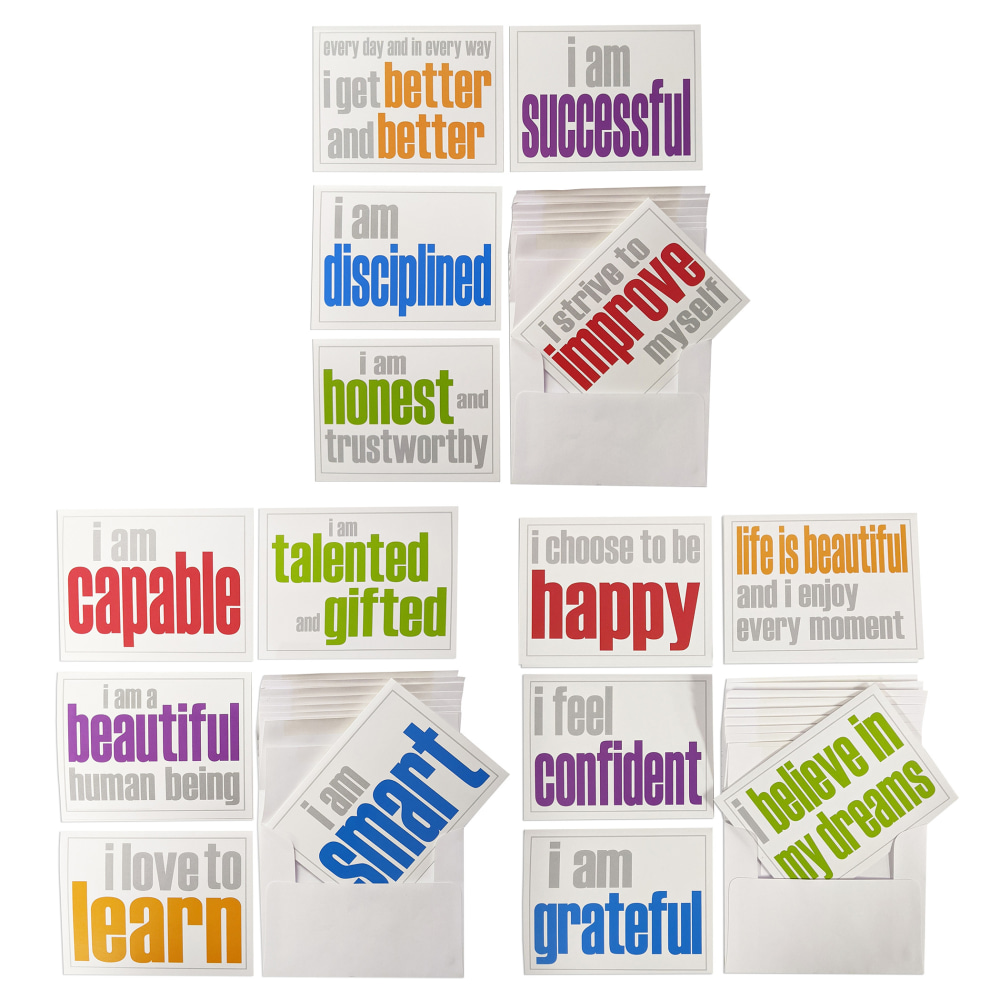 Inspired Minds Note Cards With Envelope, Personal Growth Set, 5-1/2in x 4-1/4in, 2 Each Of 15 Titles, Set Of 30 MPN:ISMNOTECRDST1