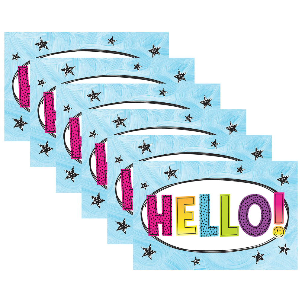 Teacher Created Resources Brights 4Ever Hello Postcards, 30 Per Pack, Set Of 6 Packs MPN:TCR6931-6
