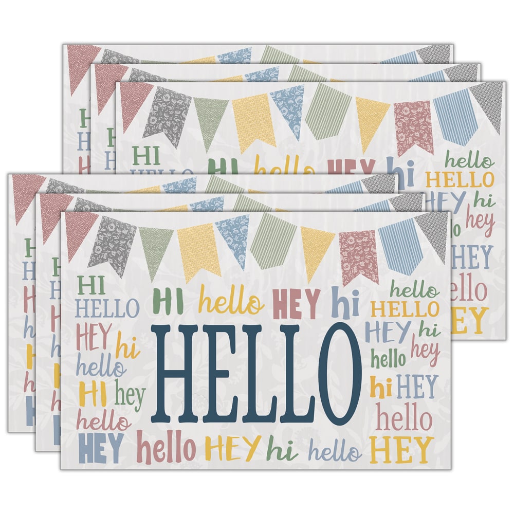 Teacher Created Resources Postcards, 4in x 6in, Classroom Cottage Hello, 30 Postcards Per Pack, Bundle Of 6 Packs MPN:TCR7190-6