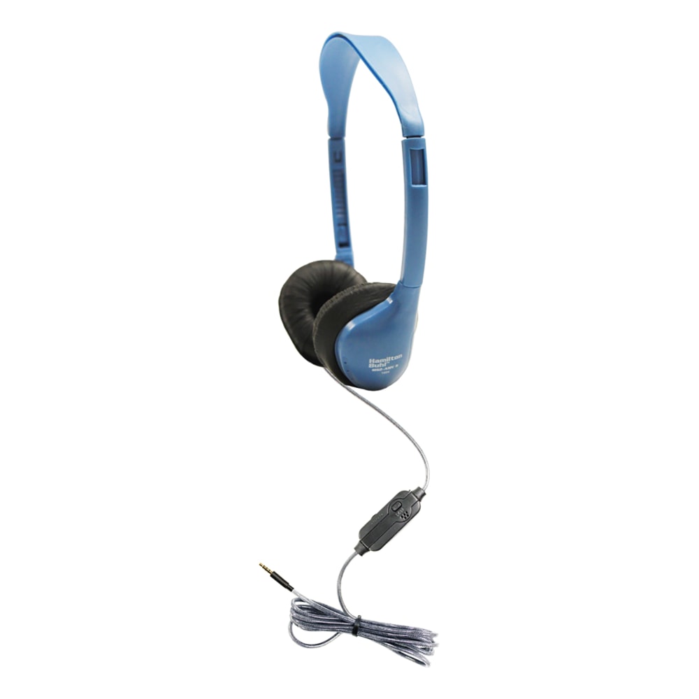 HamiltonBuhl MS2-AMV Personal On-Ear Headphones With In-Line Microphone And TRRS Plug, Blue/Black MPN:HECMS2AMV