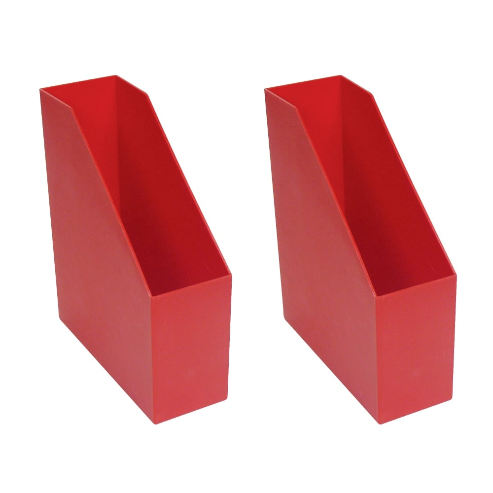 Romanoff Products Vertical Magazine Files, 11-1/2inH x 3-1/2inW x 9-1/2inD, Red, Pack Of 2 Files MPN:ROM77702-2
