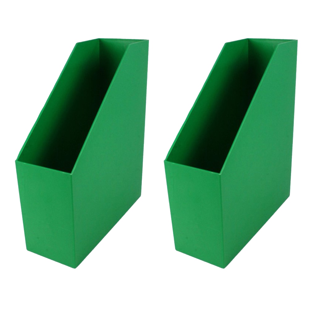 Romanoff Products Vertical Magazine Files, 11-1/2inH x 3-1/2inW x 9-1/2inD, Green, Pack Of 2 Files MPN:ROM77705-2