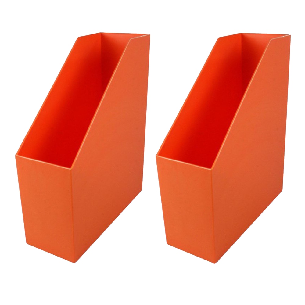 Romanoff Products Magazine Files, 11-1/2inH x 3-1/2inW x 9-1/2inD, Orange, Pack Of 2 Files MPN:ROM77709-2