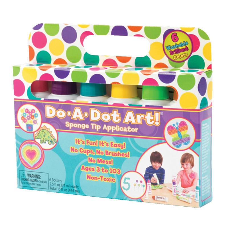 Do-A-Dot Art! Washable Brilliant Sponge Tip Markers, 6 colors MPN:DAD103