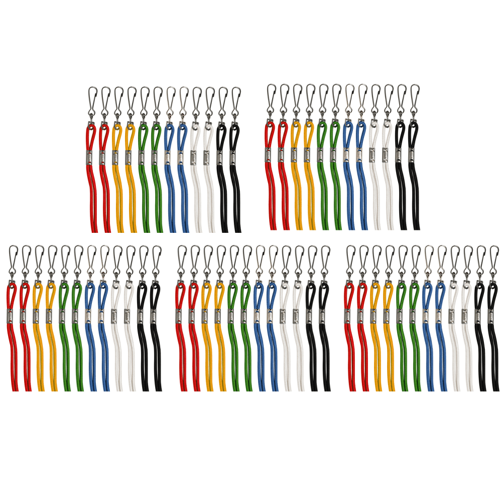 Champion Sports Lanyards, 25inH x 18inW x 21-1/4inD, Assorted Colors, 12 Lanyards Per Pack, Set Of 5 Packs MPN:CHS126ASST-5