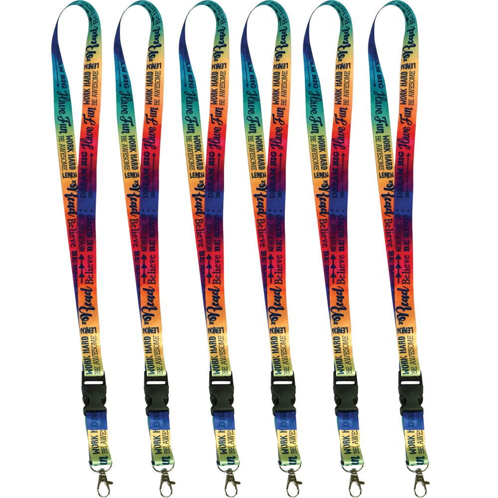 Teacher Created Resources Lanyard, Positive Saying Watercolor, Pack Of 6 MPN:TCR20355-6