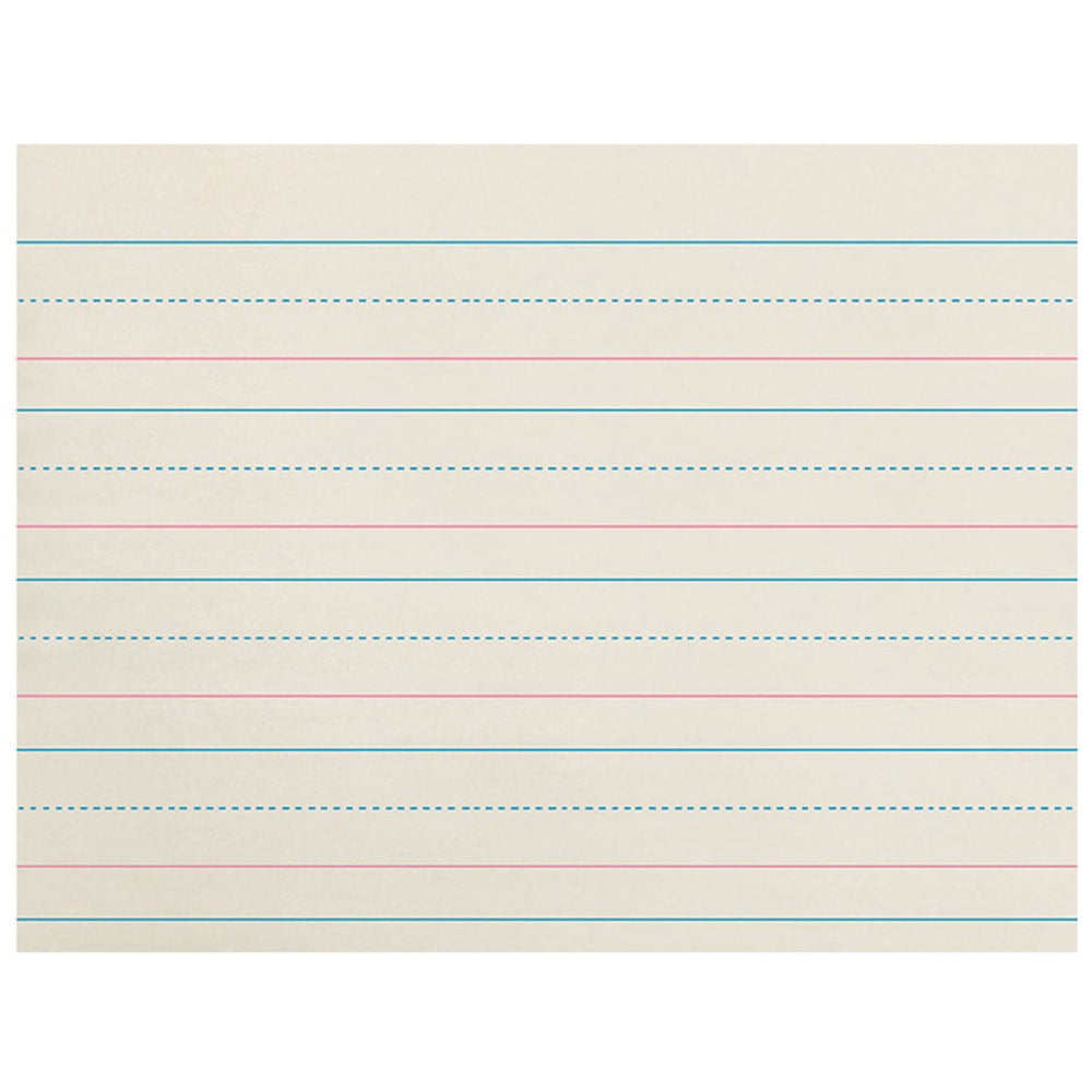 Zaner Bloser Newsprint Handwriting Paper, Dotted Midline, 8in x 10 1/2in, 500 Sheets Per Pack, Case Of 3 Packs MPN:PACZP2610-3