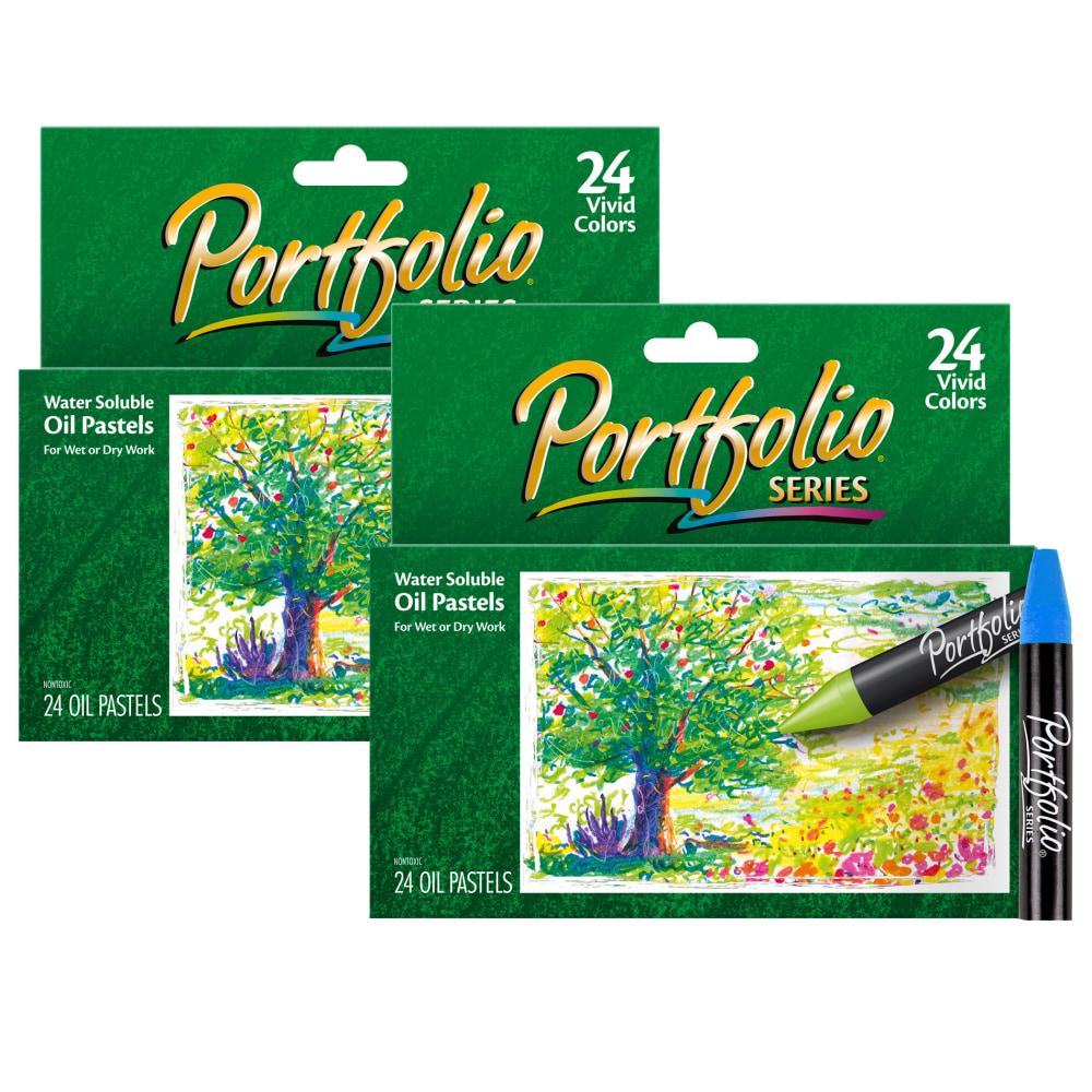 Crayola Portfolio Series Oil Pastels, 24 Per Box, Set Of 2 Boxes MPN:BIN523624-2