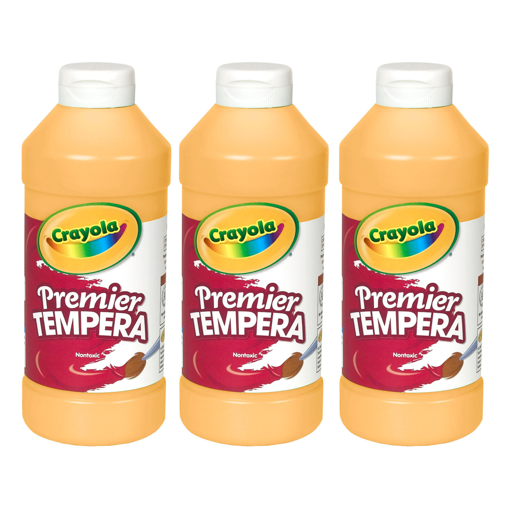 Crayola Premier Tempera Paints, 16 Oz, Peach, Pack Of 3 Paints MPN:BIN541216033-3