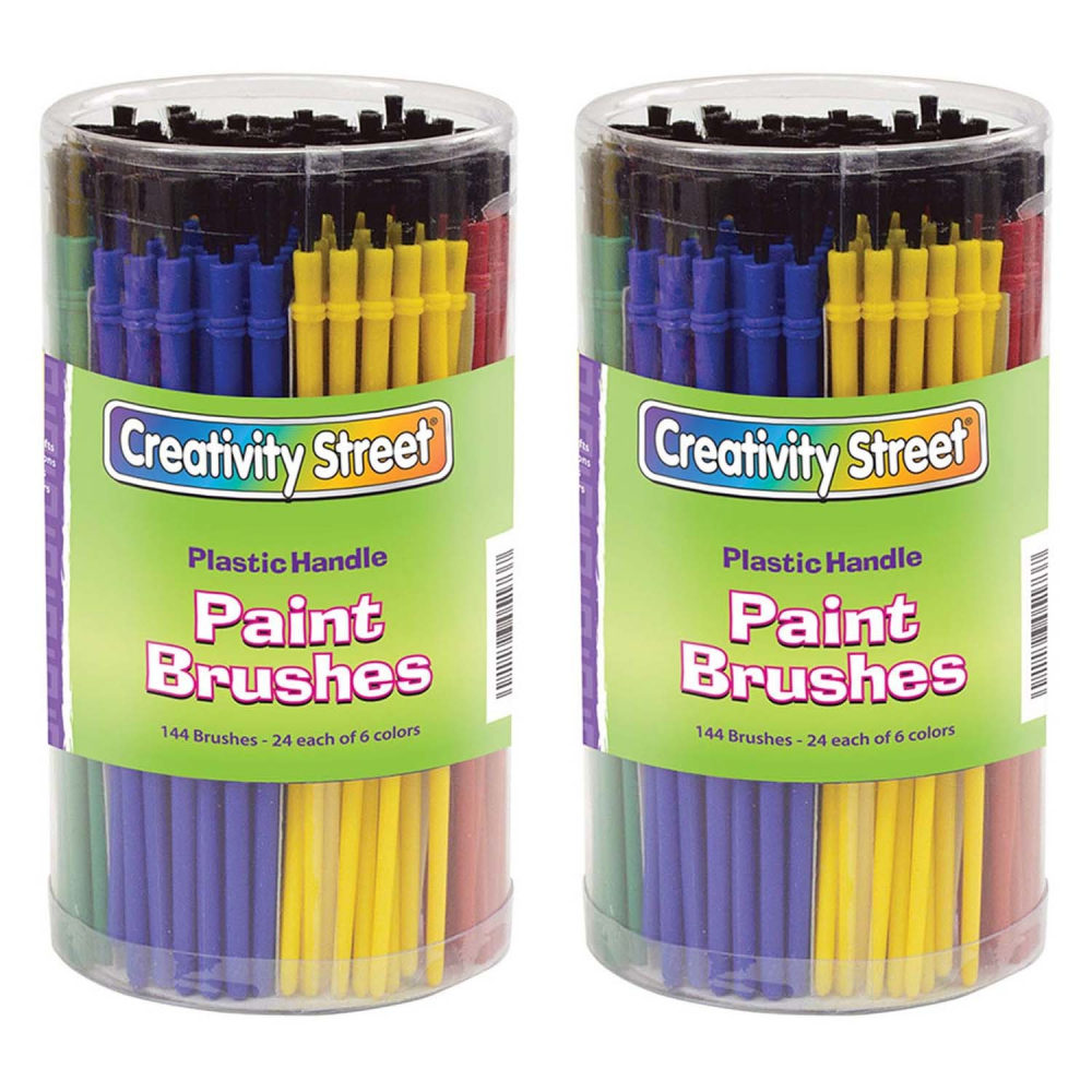 Creativity Street Economy Brush Classroom Packs, 7in, 144 Brushes Per Pack, Set Of 2 Packs MPN:CK-5173-2