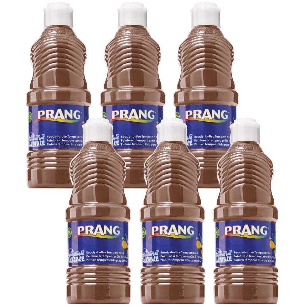 Prang Washable Tempera Paints, 16 Oz, Brown, Pack Of 6 Paints MPN:DIX10708-6