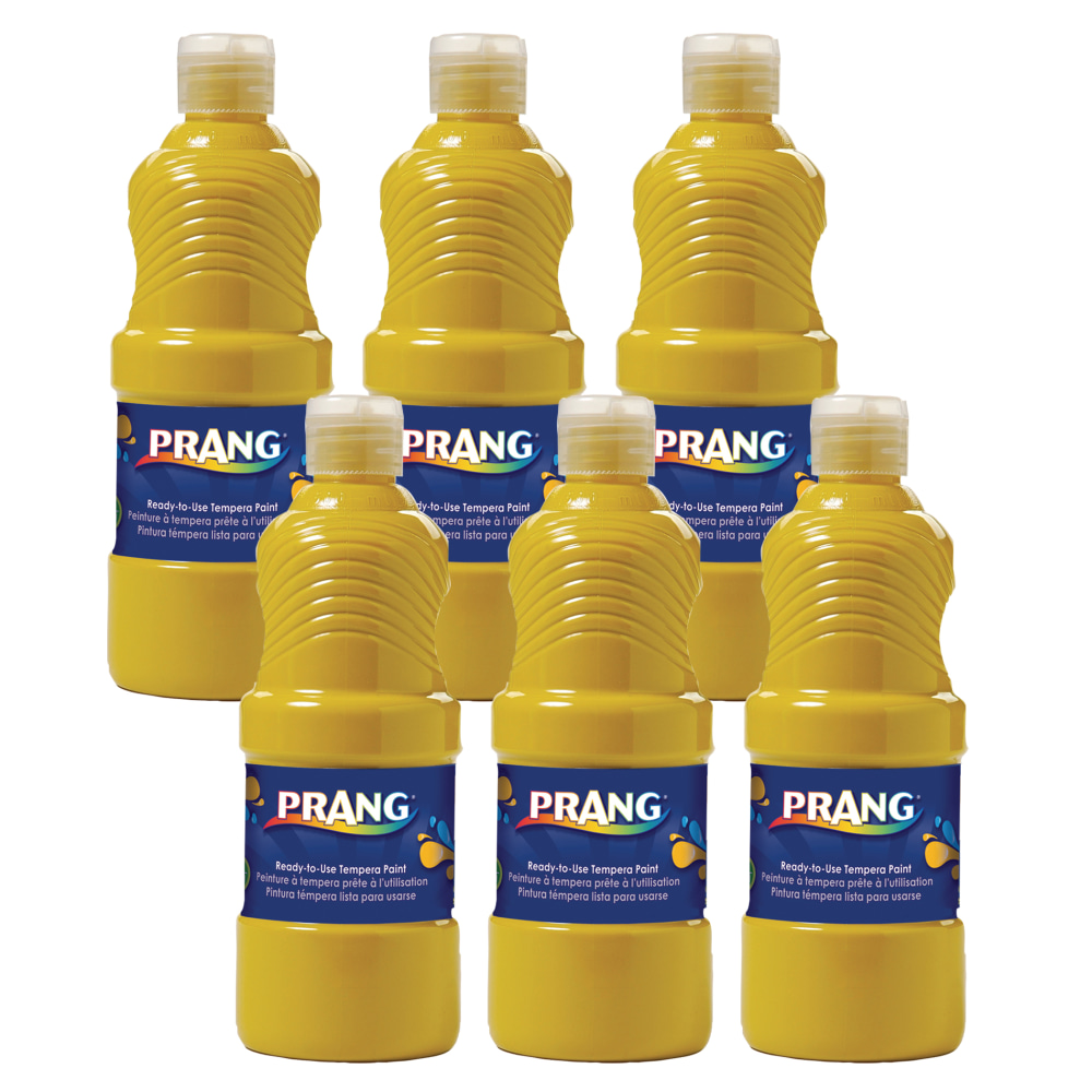 Prang Ready-To-Use Tempera Paints, 16 Oz, Yellow, Pack Of 6 Paints MPN:DIX21603-6