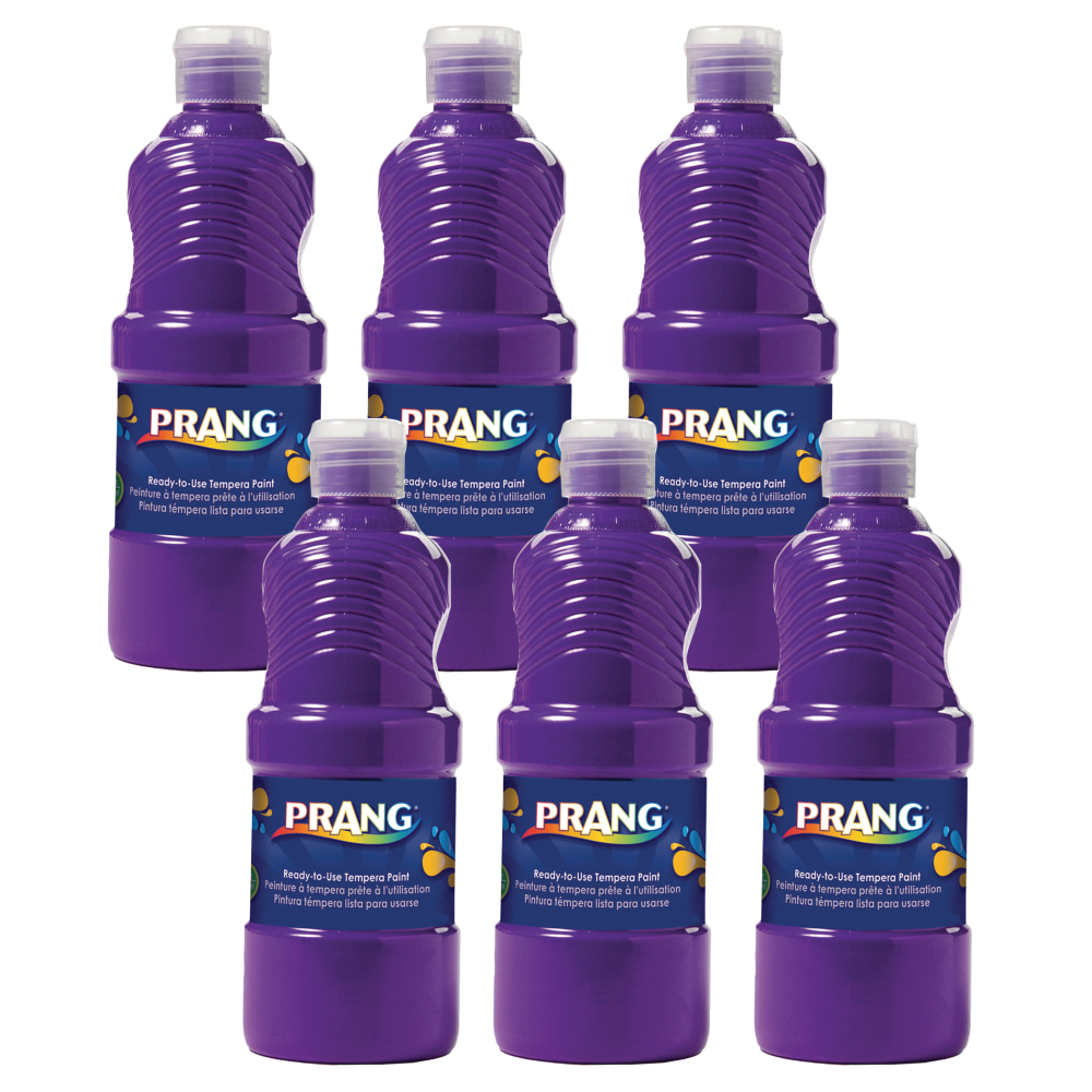 Prang Ready-To-Use Tempera Paints, 16 Oz, Violet, Pack Of 6 Paints MPN:DIX21606-6