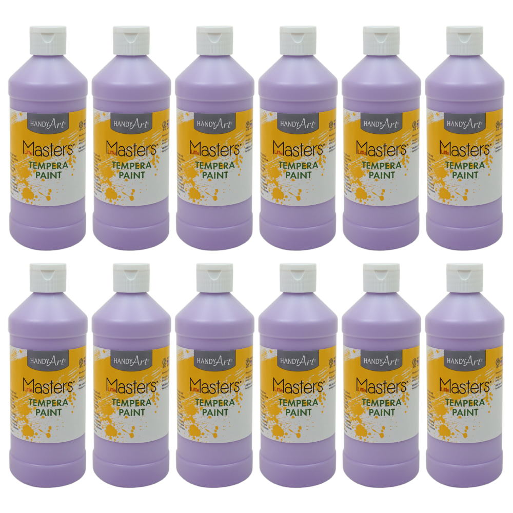 Handy Art Little Masters Tempera Paints, 16 Oz, Light Purple, Pack Of 12 Paints MPN:RPC201738-12