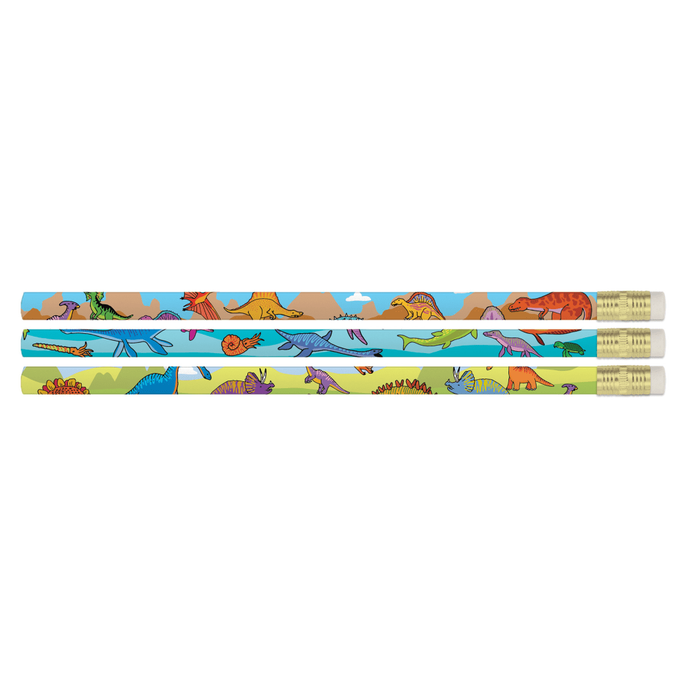 Musgrave Pencil Company Motivational Pencils, Dynamic Dinosaurs, 12 Per Pack, Set Of 12 Packs MPN:MUS1460D-12