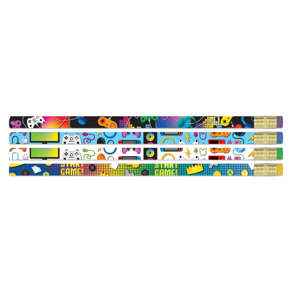 Musgrave Pencil Company Motivational Pencils, Game On, 12 Per Pack, Set Of 12 Packs MPN:MUS2602D-12