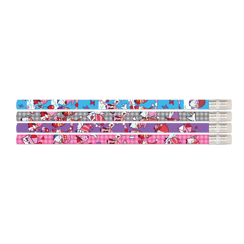 Musgrave Pencil Company Motivational Pencils, Valentine Gnomes, 12 Per Pack, Set Of 12 Packs MPN:MUS2603D-12
