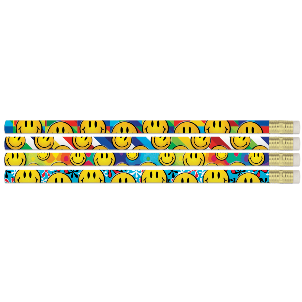Musgrave Pencil Co. Inc. Motivational Pencils, Smiley Sensations, 12 Pencils Per Pack, Set Of 12 Packs MPN:MUSD2391-12