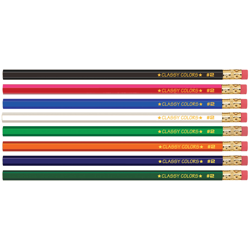 Musgrave Pencil Co. Inc. Wood Case Hex Pencils, Medium Point, No. 2, Assorted Colors, 12 Pencils Per Pack, Set Of 12 Packs MPN:MUSDHEX9912-12