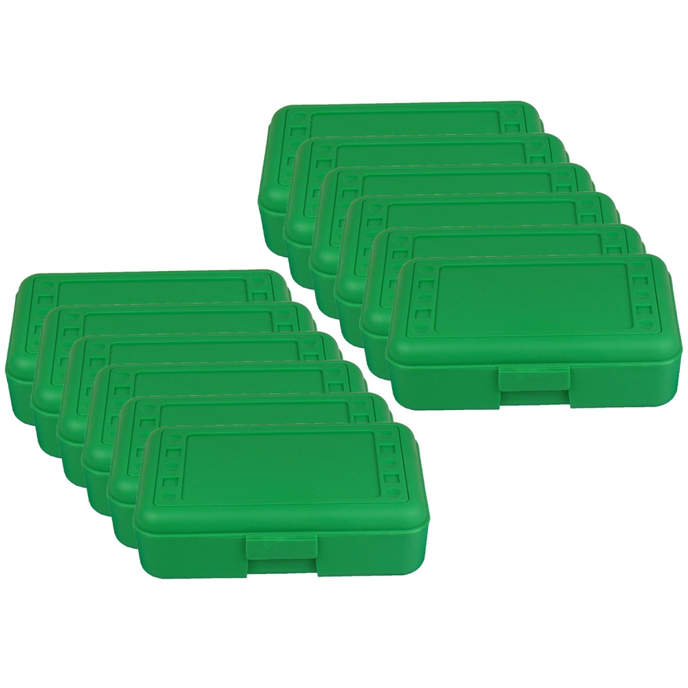 Romanoff Pencil Boxes, 2-1/2inH x 8-1/2inW x 5-1/2inD, Green, Pack Of 12 Boxes MPN:ROM60205-12