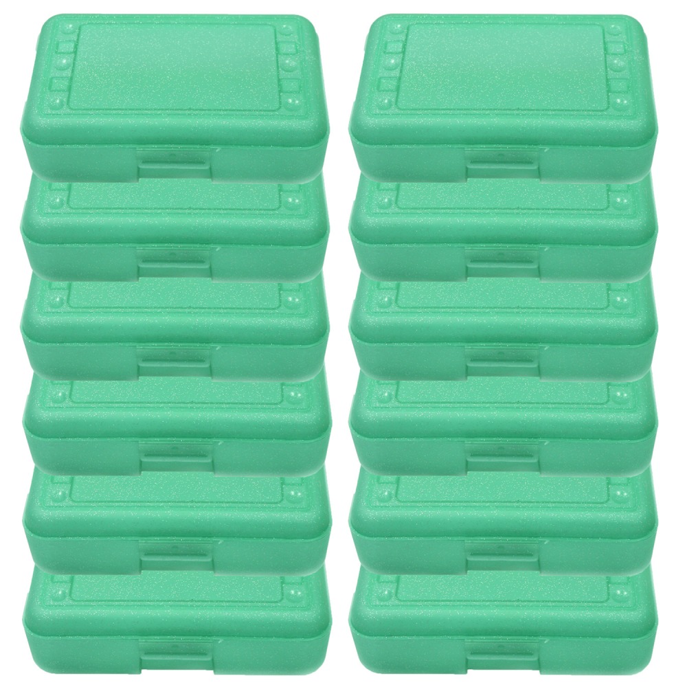 Romanoff Pencil Box, Lime Sparkle, Pack Of 12 MPN:ROM60285-12