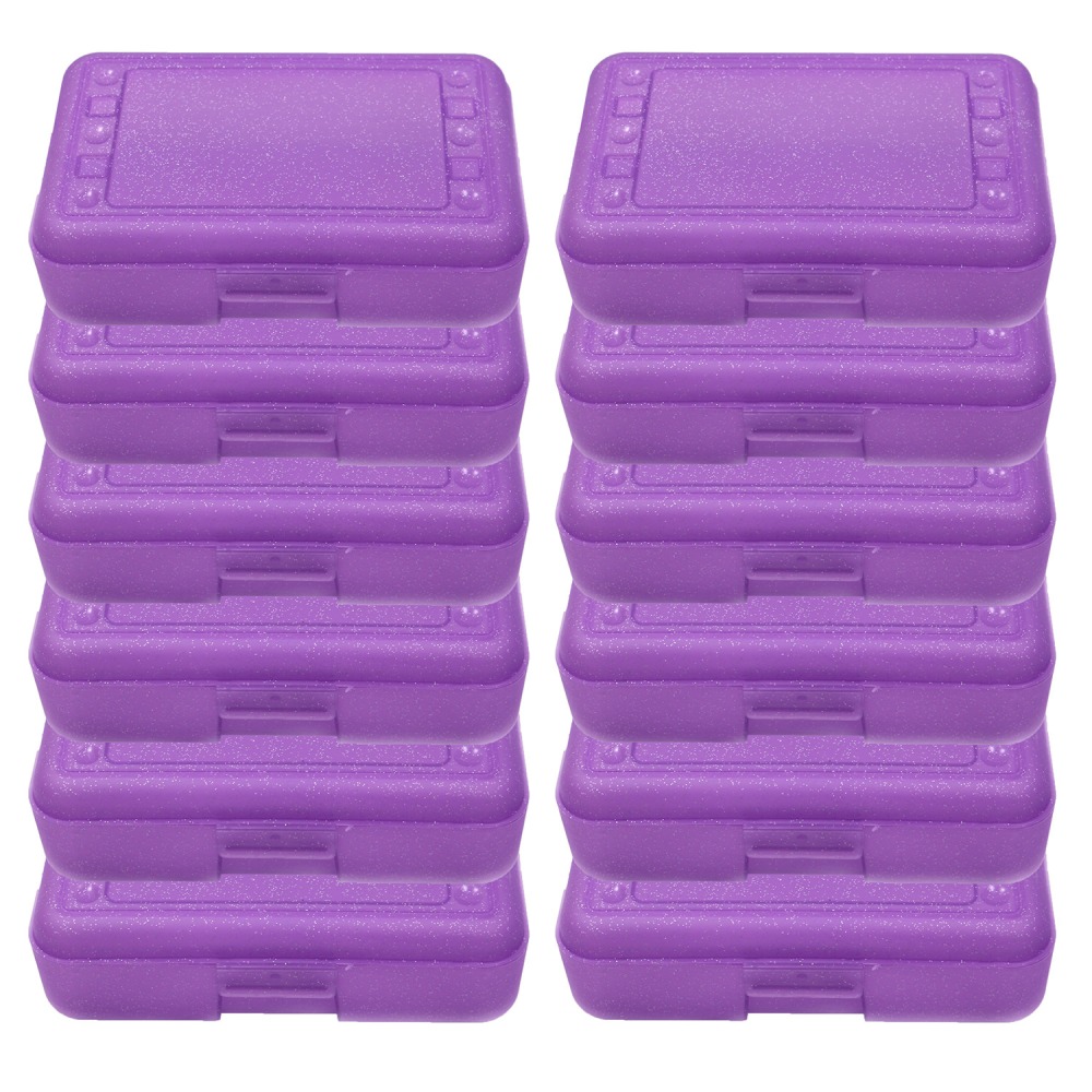 Romanoff Pencil Box, Purple Sparkle, Pack Of 12 MPN:ROM60286-12