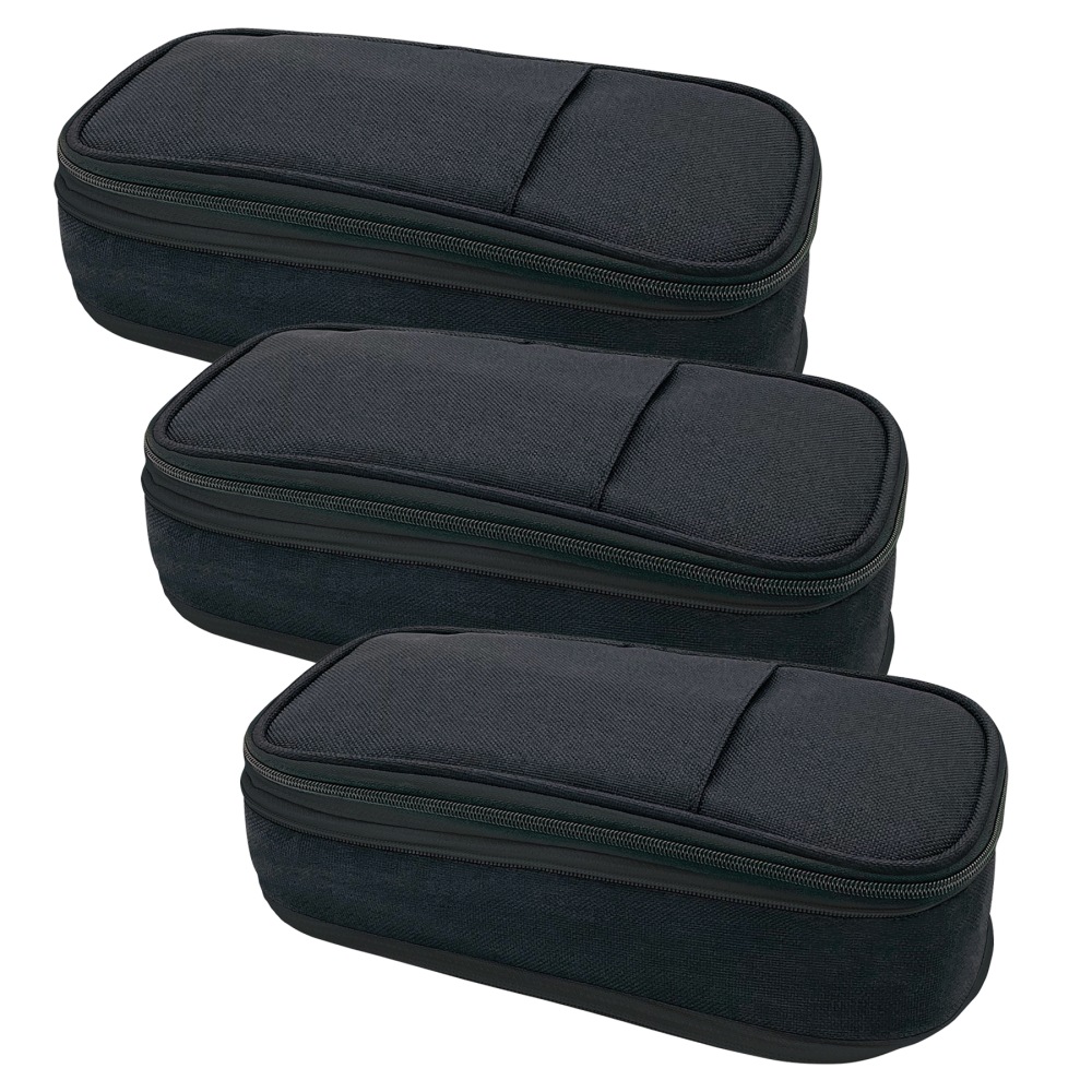 Teacher Created Resources Pencil Cases, 2-1/2inH x 4-1/4inW x 9inD, Black, Pack Of 3 Cases MPN:TCR6122-3
