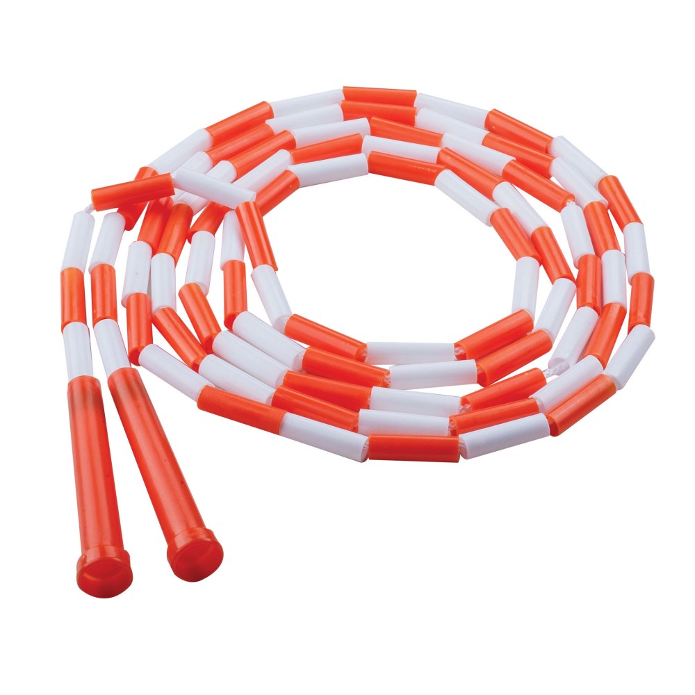 Champion Sports Plastic Segmented Jump Ropes, 10ft, Orange/White, Pack Of 6 Ropes MPN:CHSPR10-6