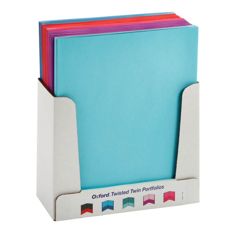 Oxford Twisted Twin Pocket Folders, 8-1/2in x 11in, Assorted Colors, Pack Of 50 Folders MPN:ESS52074-50