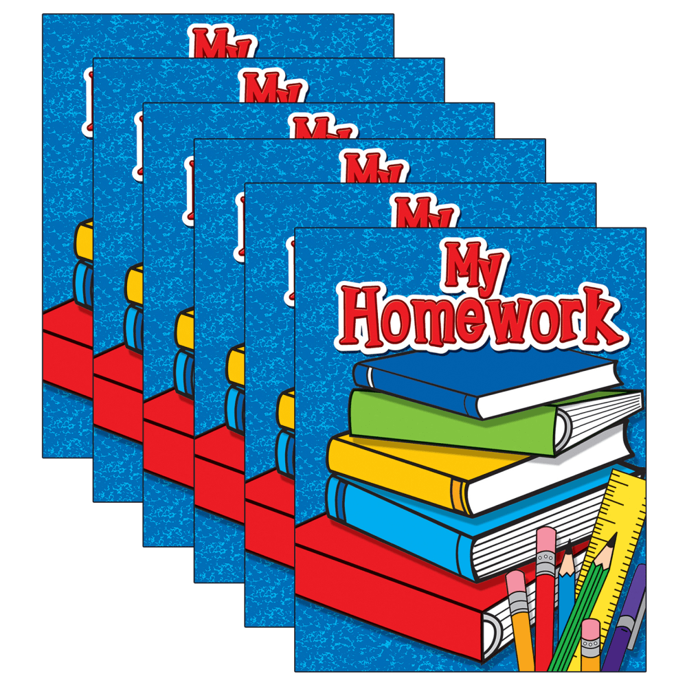 Teacher Created Resources My Homework Pocket Folders, 8-1/2in x 11in, Multicolor, Pack Of 6 Folders MPN:TCR4941-6