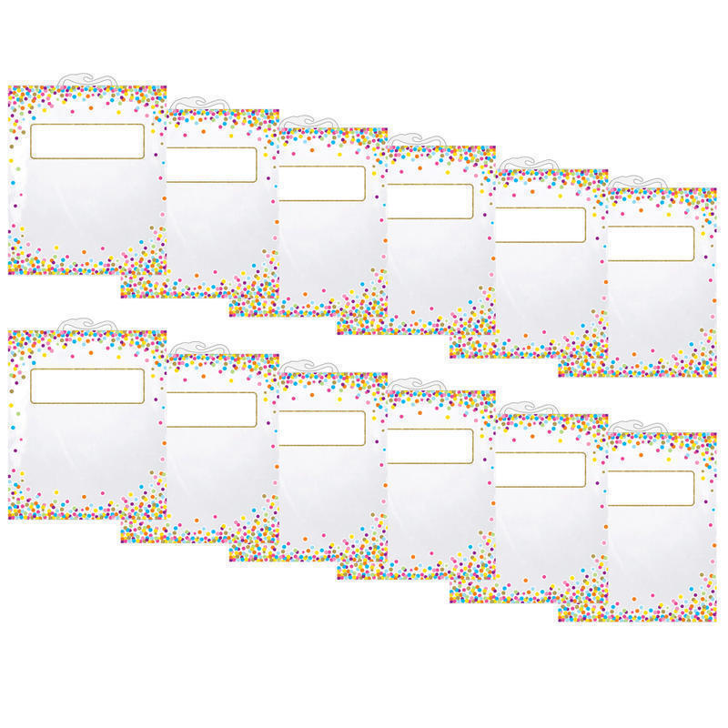 Ashley Productions Hanging Confetti Pattern Storage Bags, 10-1/2in x 12-1/2in, 6 Bags Per Pack, Set Of 2 Packs MPN:ASH10566-2