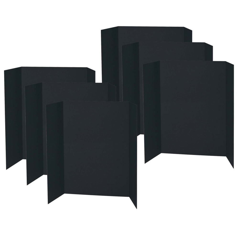 Pacon Presentation Boards, Single Wall, 36inH x 24inW x 12inD, Black, Pack Of 6 Boards MPN:PAC3766-6