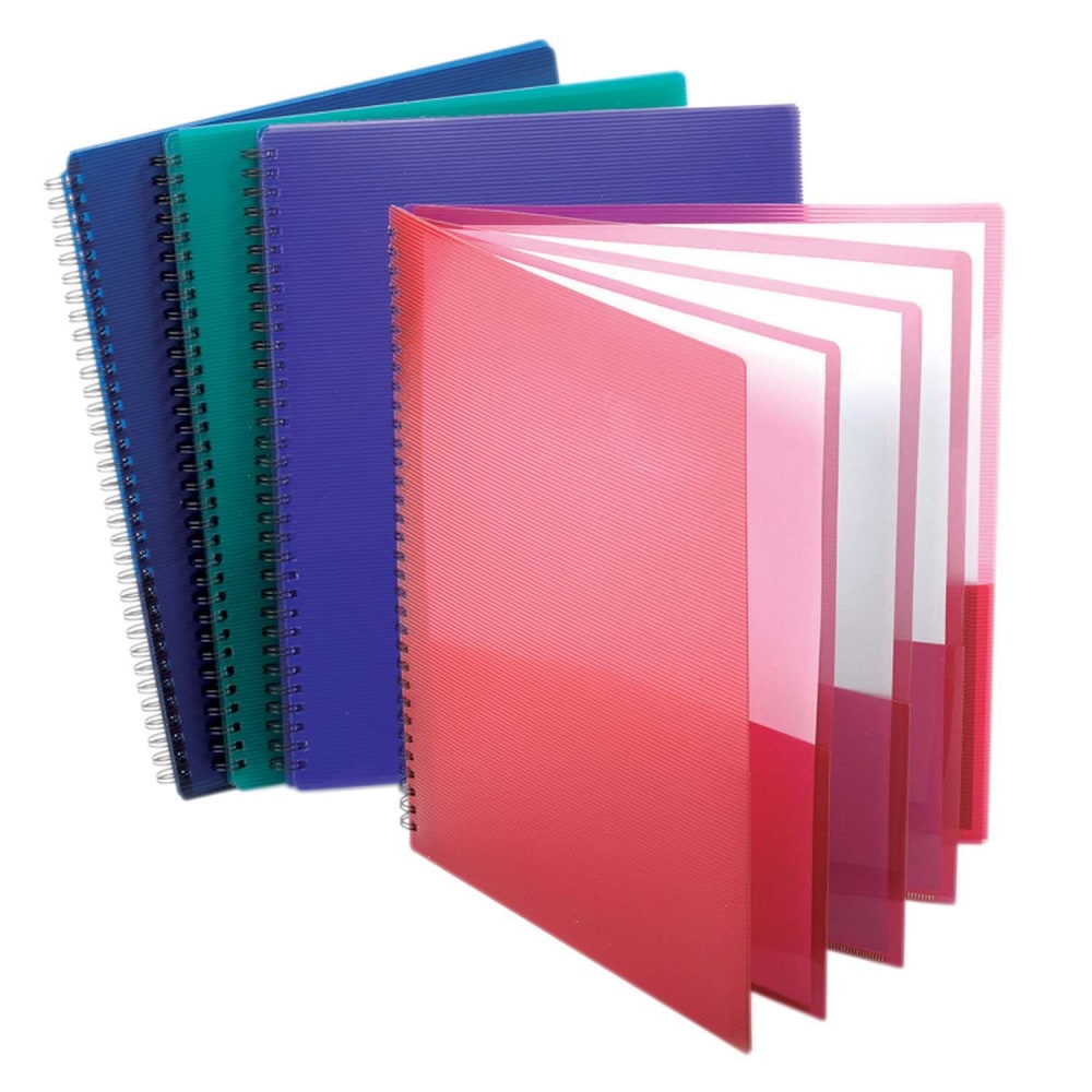 Oxford 8-Pocket Poly Portfolios, Assorted Colors, Pack Of 4 Portfolios MPN:ESS5740404-4