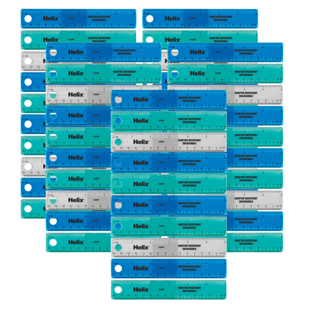 Helix Shatter Resistant Ruler 6in / 15cm, Pack Of 50 MPN:MAP13107-50