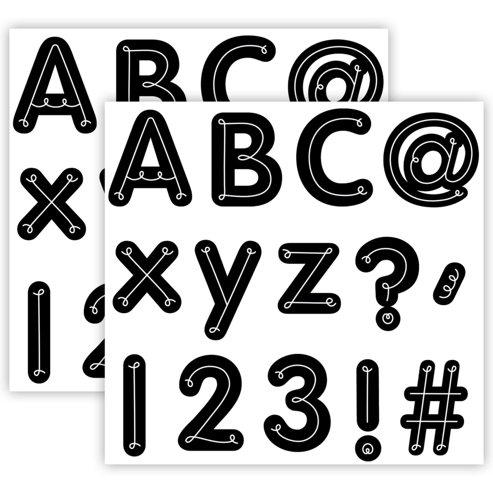 Creative Teaching Press Designer Letters, Core Decor Loop-de-Loop, 206 Pieces Per Pack, Set Of 2 Packs MPN:CTP10886-2
