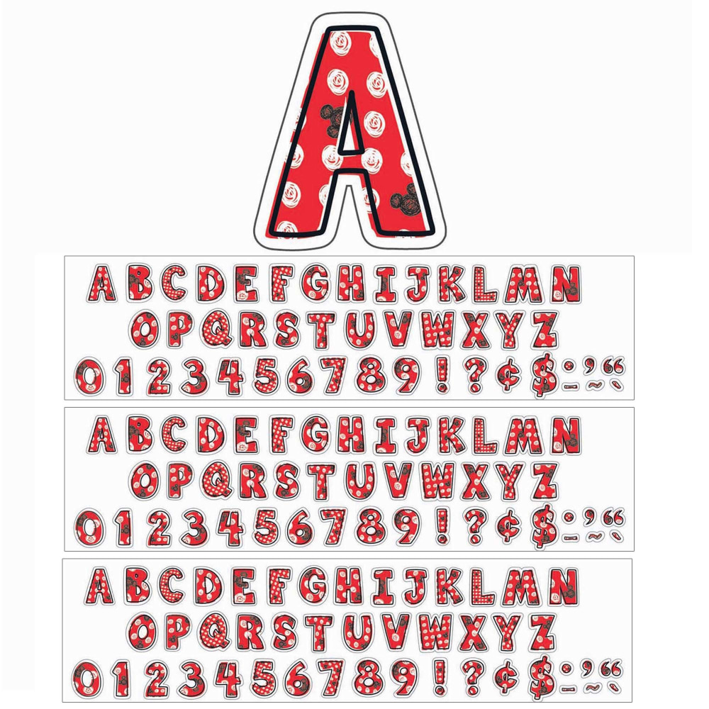 Eureka Deco Letters, 4in, Mickey Color Pop!, 177 Per Pack, Set Of 3 Packs MPN:EU-845220-3