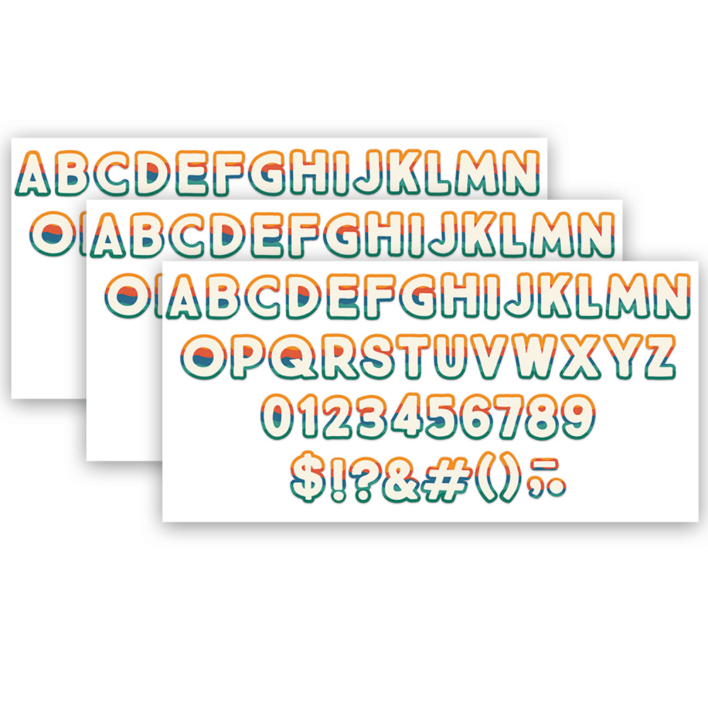 Eureka 4in Deco Letters, Adventurer, 179 Letters Per Pack, Set Of 3 Packs MPN:EU-850013-3