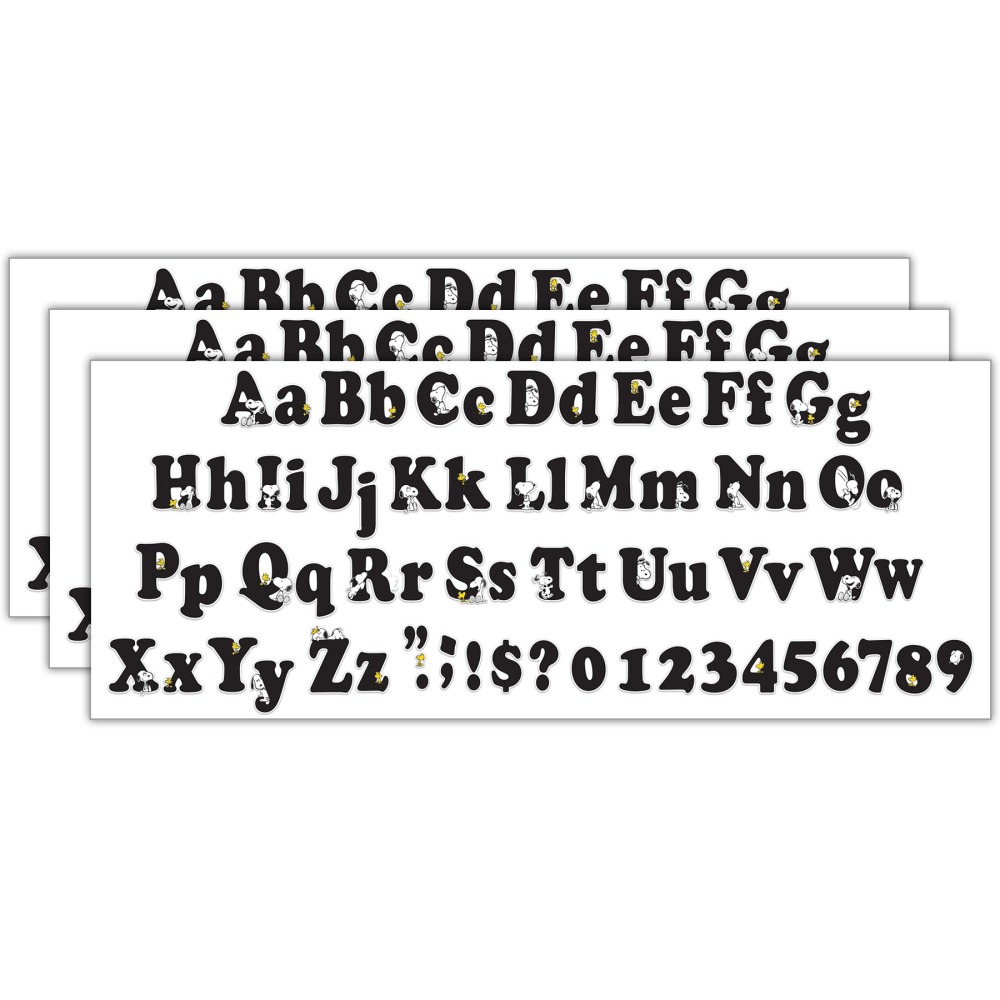 Eureka 4in Deco Letters, Peanuts, 210 Letters Per Pack, Set Of 3 Packs MPN:EU-850024-3
