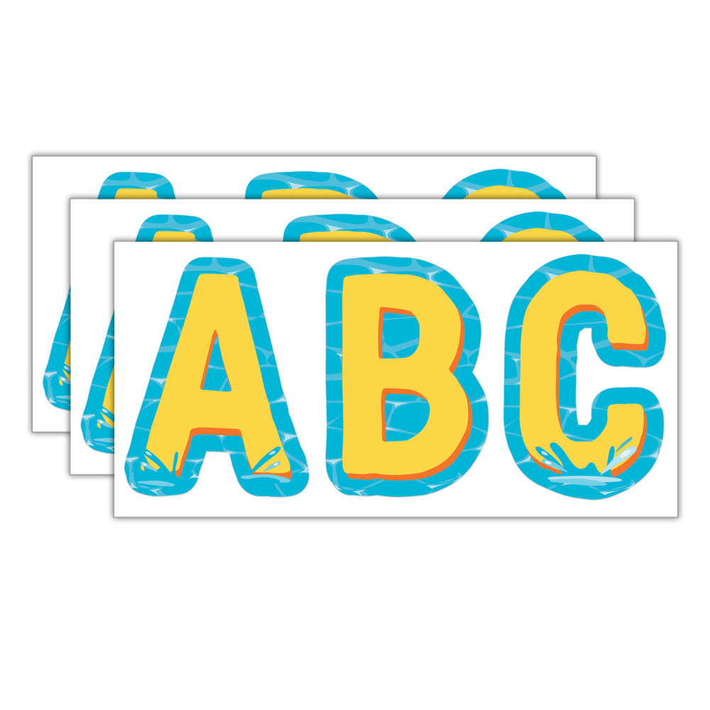Eureka 4in Deco Letters, Seas The Day, 182 Letters Per Pack, Set Of 3 Packs MPN:EU-850025-3