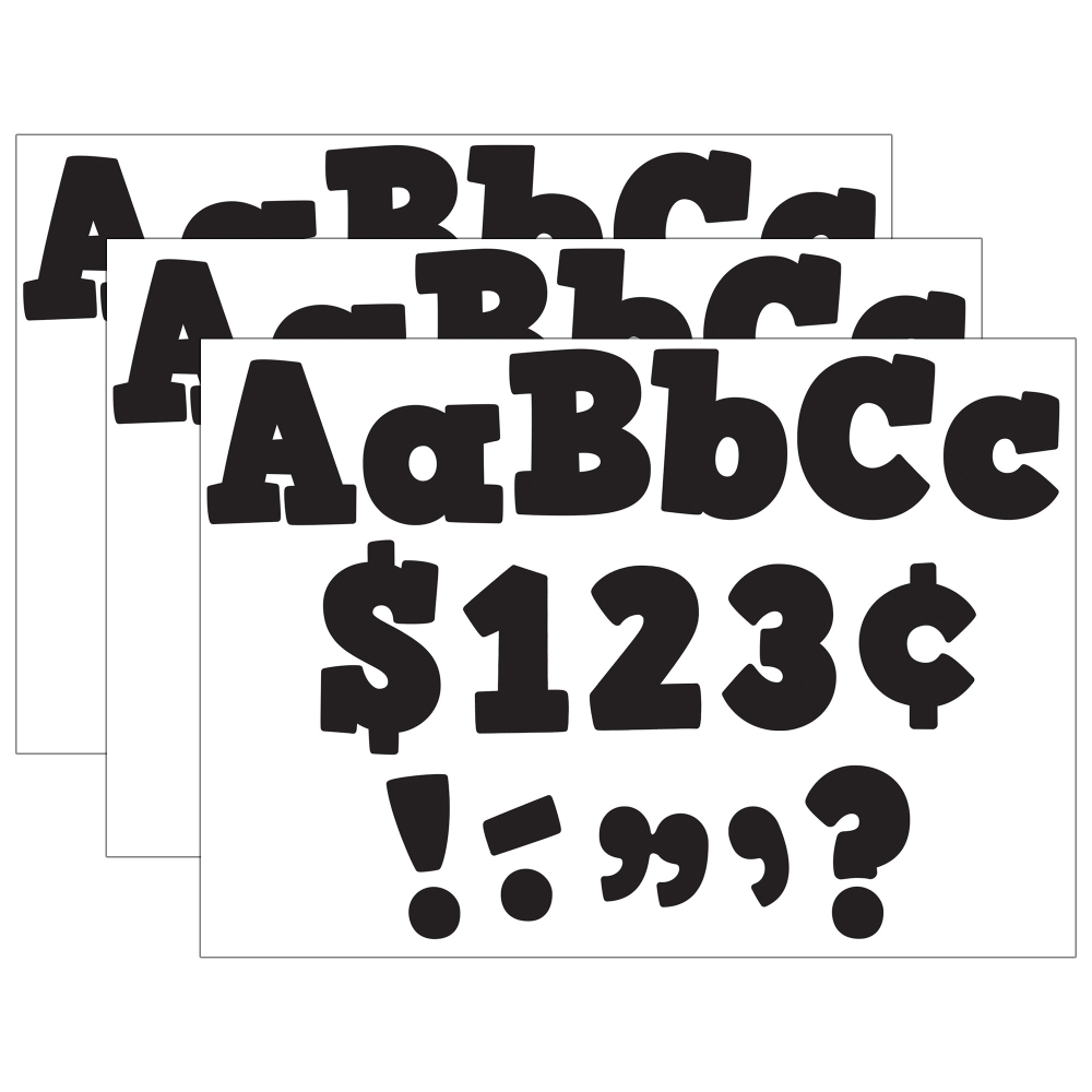 Teacher Created Resources Letters Combo Pack, 4in, Black Bold Block, 230 Pieces Per Pack, Set Of 3 Packs MPN:TCR5822-3