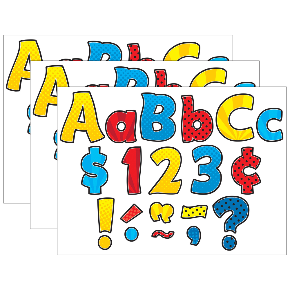 Teacher Created Resources Letters Combo Pack, 4in, Superhero Funtastic, 208 Per Pack, Set Of 3 Packs MPN:TCR5845-3