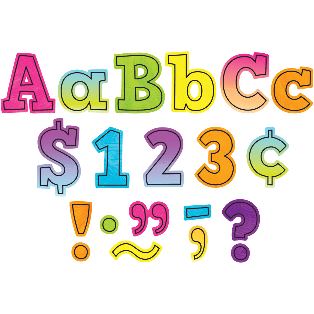 Teacher Created Resources Letters Combo Pack, 4in, Brights 4Ever Bold Block, 230 Per Pack, Set Of 2 Packs MPN:TCR6936-2