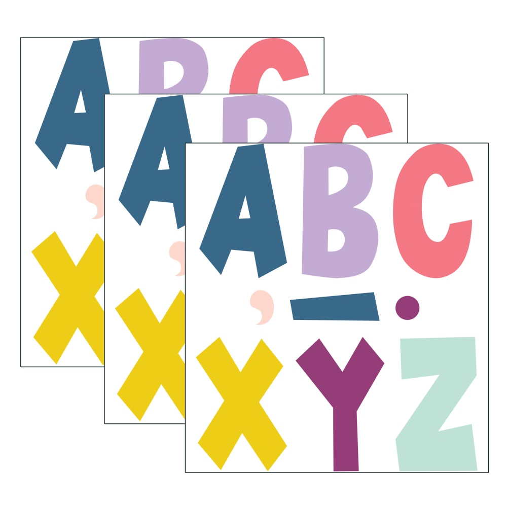 Teacher Created Resources 7in Letters, Oh Happy Day Fun Font, 120 Letters Per Pack, Set Of 3 Packs MPN:TCR70100-3