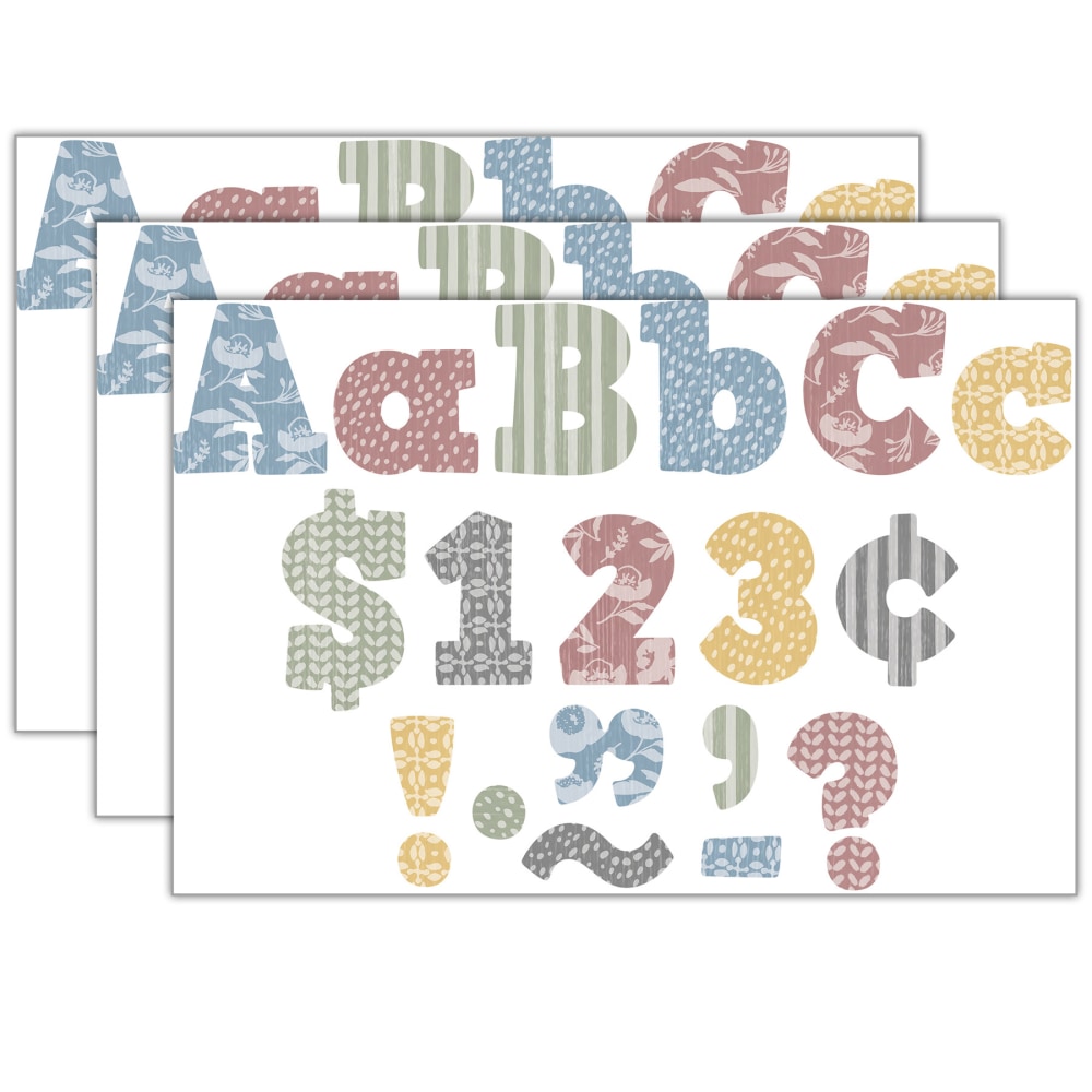 Teacher Created Resources 4in Letters, Classroom Cottage, 230 Letters Per Pack, Set Of 3 Packs MPN:TCR7194-3