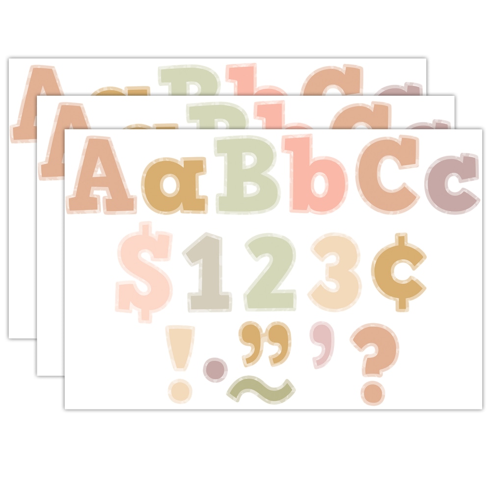 Teacher Created Resources 4in Letters, Terrazzo Tones, 230 Letters Per Pack, Set Of 3 Packs MPN:TCR7233-3