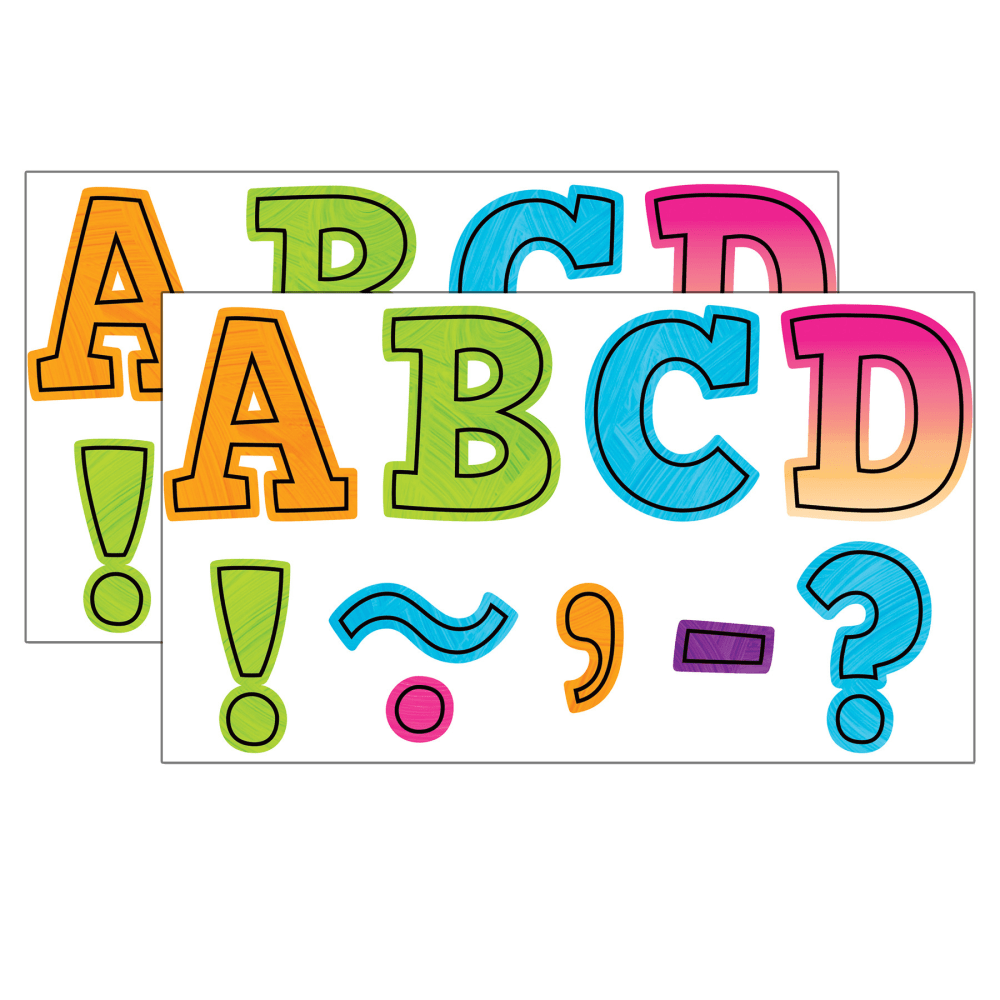 Teacher Created Resources Magnetic Letters, 3in, Brights 4Ever Bold Block, 55 Pieces Per Pack, Set Of 2 Packs MPN:TCR77053-2
