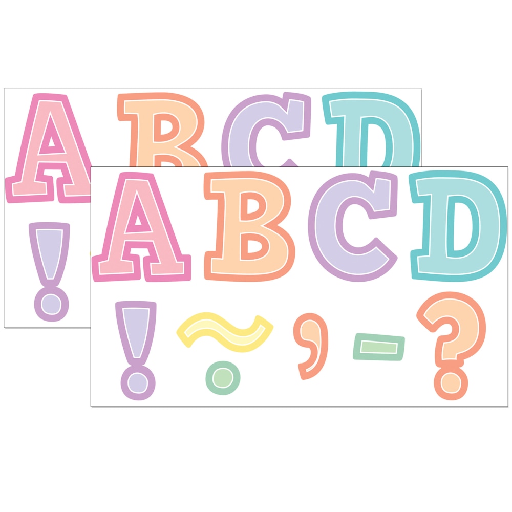 Teacher Created Resources Magnetic Letters, 3in, Pastel Pop Bold Block, 55 Pieces Per Pack, Set Of 2 Packs MPN:TCR77055-2
