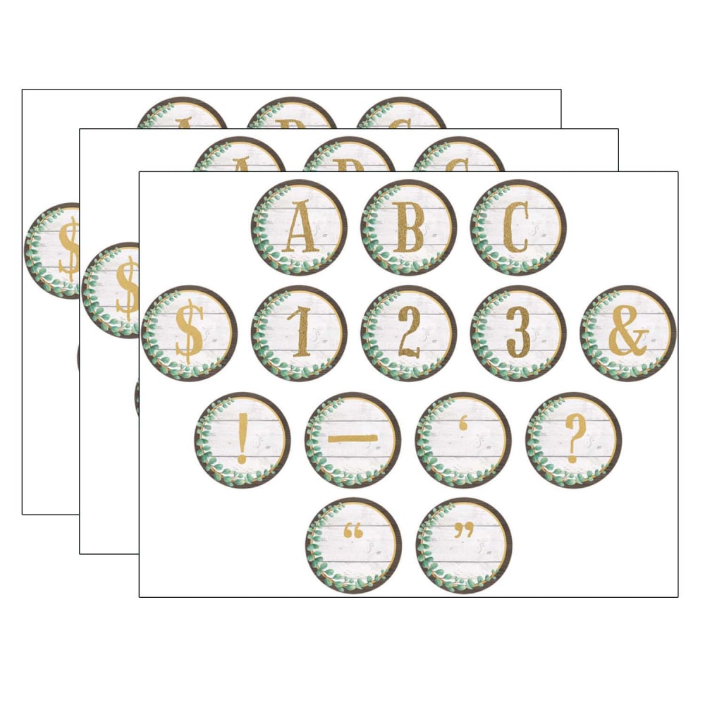 Teacher Created Resources Circle Letters, Eucalyptus, 216 Per Pack, Set Of 3 Packs MPN:TCR8726-3