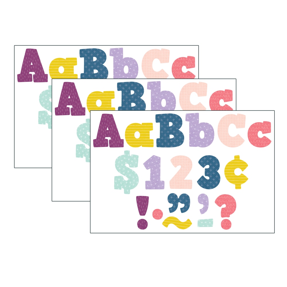Teacher Created Resources 4in Letters, Oh Happy Day, 230 Pieces Per Pack, Set Of 3 Packs MPN:TCR9037-3