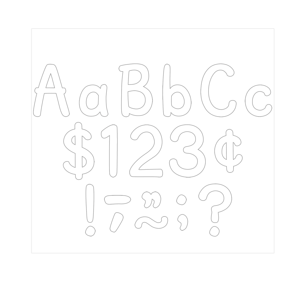 Teacher Created Resources Letters Combo Pack, 4in, Modern Classic White, 257 Per Pack, Set Of 2 Packs MPN:TCR9150-2